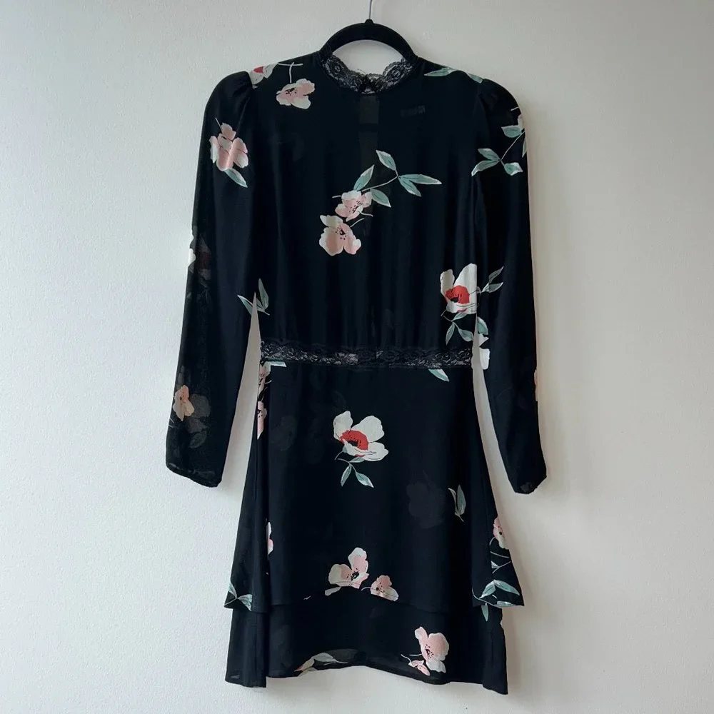 Reformation - Cocktail Dress, Size 0, floral pattern with lace - Picture 4 of 9